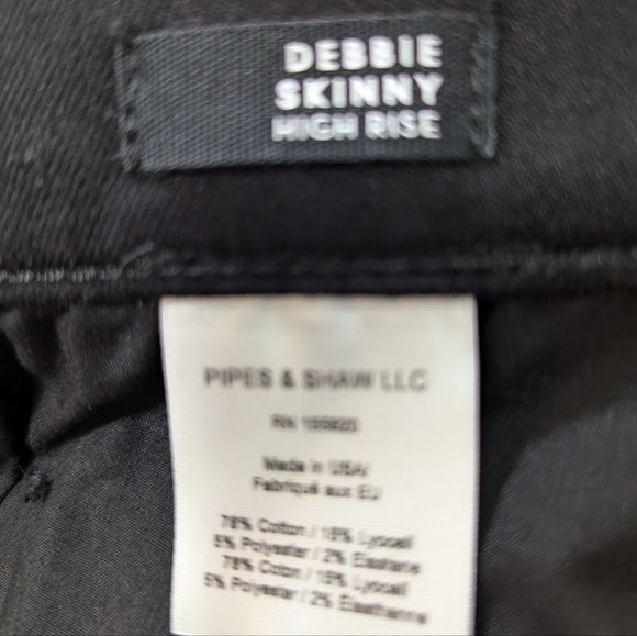 New Veronica Beard Debbie Skinny High-rise Plus Black Jeans..Size 24 (plus size) - Picture 3 of 6